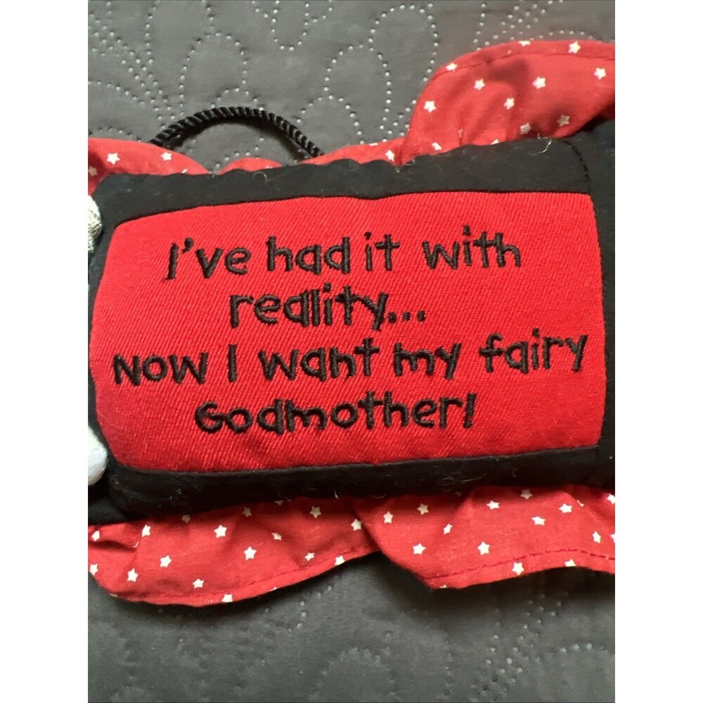 The Razz Bearies Small Hanging Pillow -I’ve had it with reality NWOT Collectible - Picture 2 of 5